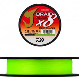 Tresse J-Braid Grand X8 Chartreuse Daiwa