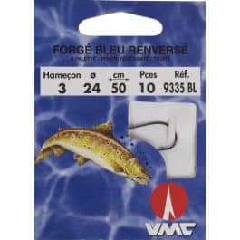 Hameçon Monté Truite Forgé Bleu Renversé a Palette 9335BL VMC
